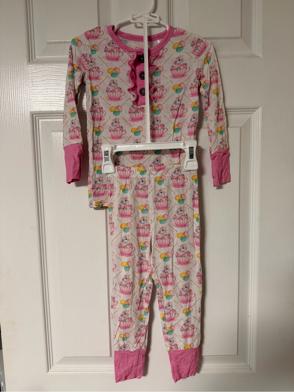 Teacup Bunny print 2 piece bamboo Pajama Set